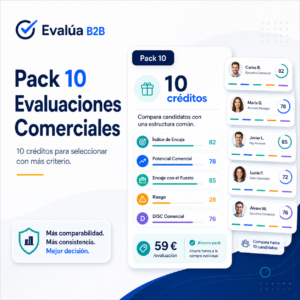 Pack 10 Evaluaciones Comerciales